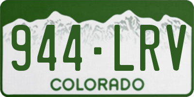 CO license plate 944LRV