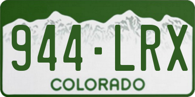 CO license plate 944LRX