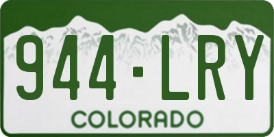 CO license plate 944LRY