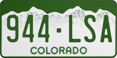 CO license plate 944LSA
