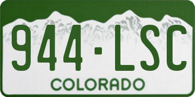 CO license plate 944LSC