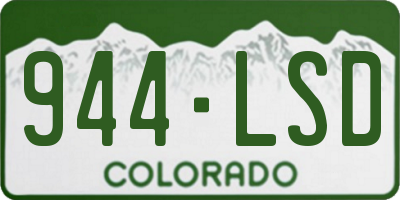 CO license plate 944LSD