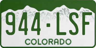 CO license plate 944LSF