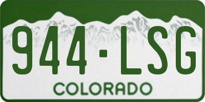 CO license plate 944LSG
