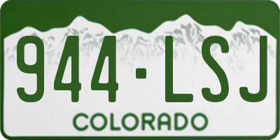CO license plate 944LSJ