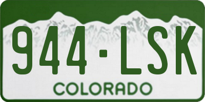 CO license plate 944LSK