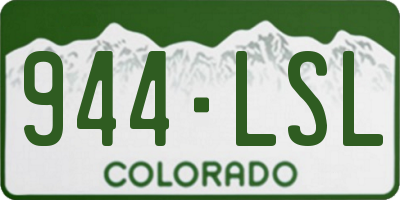 CO license plate 944LSL