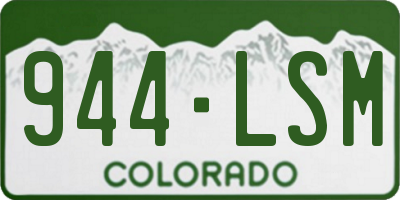 CO license plate 944LSM