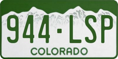 CO license plate 944LSP