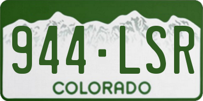 CO license plate 944LSR
