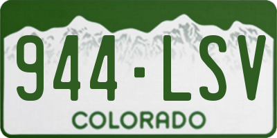 CO license plate 944LSV