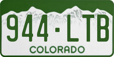 CO license plate 944LTB