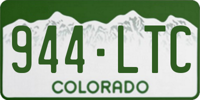 CO license plate 944LTC