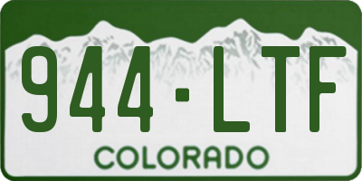 CO license plate 944LTF