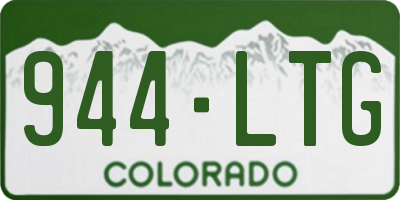 CO license plate 944LTG