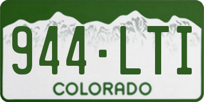 CO license plate 944LTI