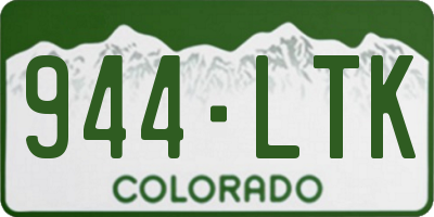 CO license plate 944LTK