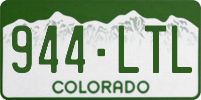 CO license plate 944LTL