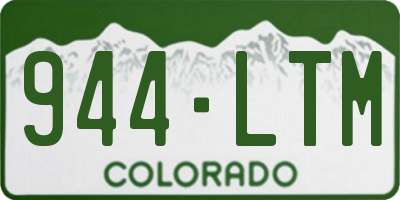 CO license plate 944LTM