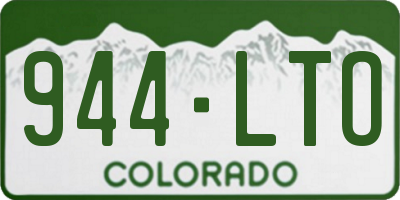 CO license plate 944LTO