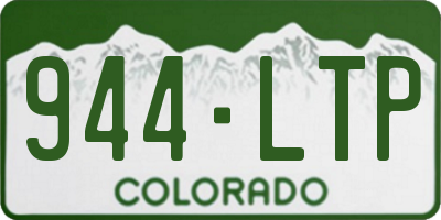 CO license plate 944LTP