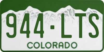 CO license plate 944LTS