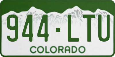 CO license plate 944LTU