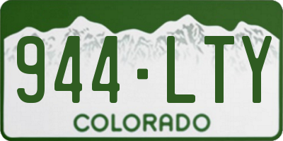 CO license plate 944LTY