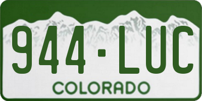 CO license plate 944LUC
