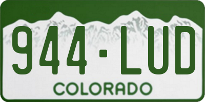 CO license plate 944LUD