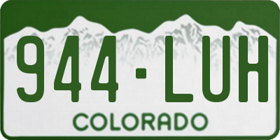 CO license plate 944LUH