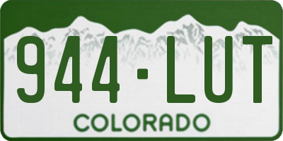 CO license plate 944LUT