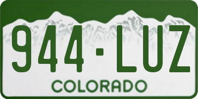 CO license plate 944LUZ