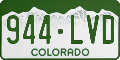 CO license plate 944LVD