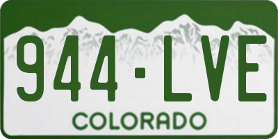 CO license plate 944LVE