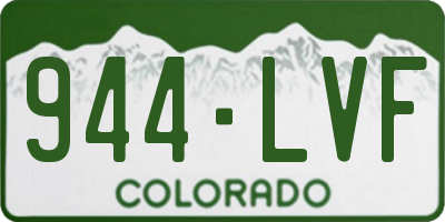 CO license plate 944LVF