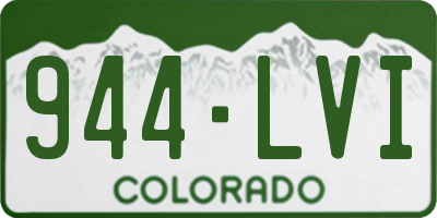 CO license plate 944LVI