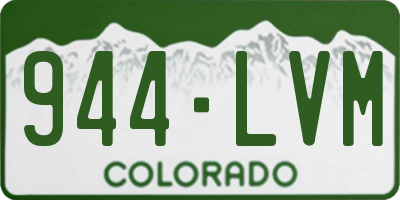 CO license plate 944LVM
