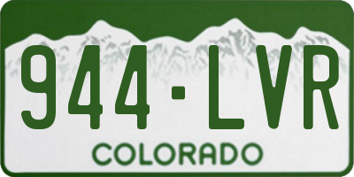 CO license plate 944LVR