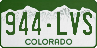 CO license plate 944LVS