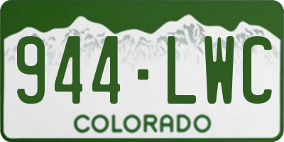 CO license plate 944LWC