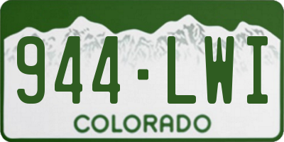CO license plate 944LWI