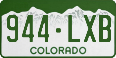 CO license plate 944LXB