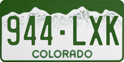 CO license plate 944LXK