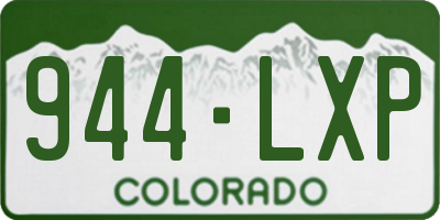 CO license plate 944LXP