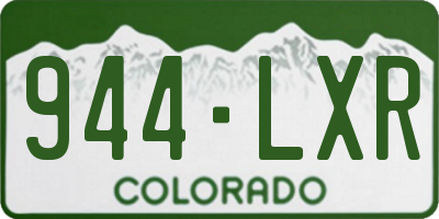 CO license plate 944LXR