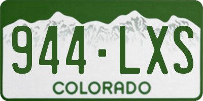 CO license plate 944LXS