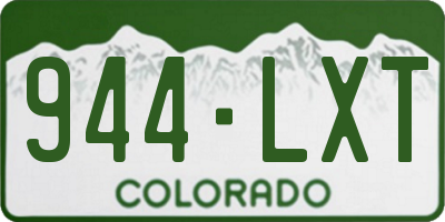CO license plate 944LXT