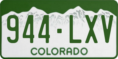 CO license plate 944LXV