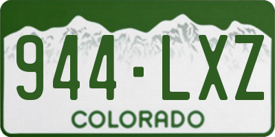 CO license plate 944LXZ